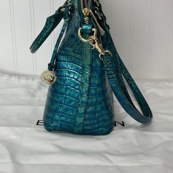 Brahmin Medium Duxbury Satchel In Peacock Melbourne Leather - Picture 6 of 15